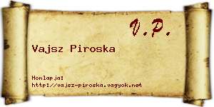 Vajsz Piroska névjegykártya