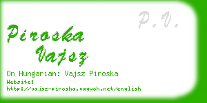 piroska vajsz business card